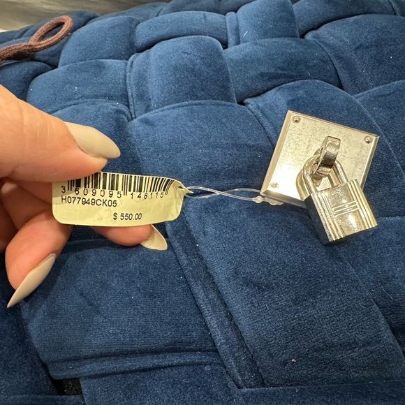 Hermes Crocodile Belt  Leather Porosus Burgundy Terre Kelly Lock Tresor Argent - Picture 6 of 8